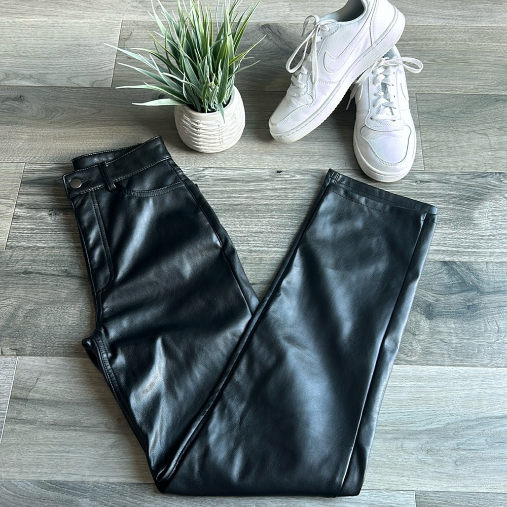 Dynamite Gisele Faux Leather Straight Leg Pant